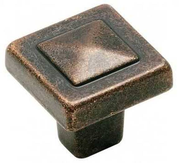 BP-4429 RBZ Forgings 1-1/8" Square Knob - Rustic Bronze